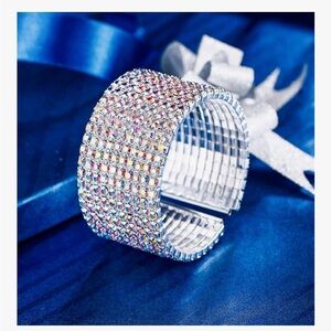 Elegant Silver Crystal Bracelet